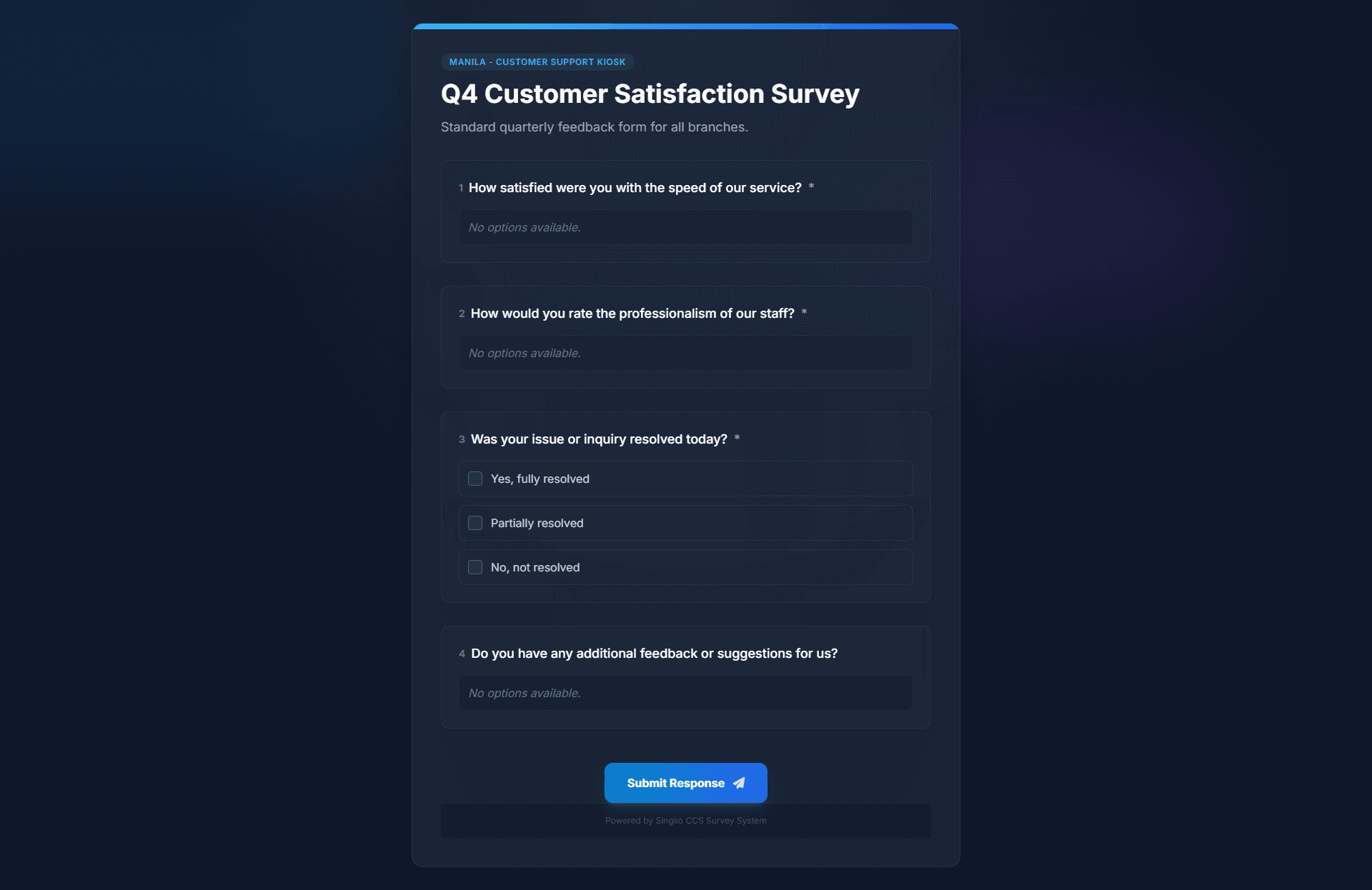 Singko CCS Survey System
